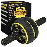 Fitness Invention Ab Roller Wheel - Ab Wheel Roller & Knee Mat - Rueda Para Abdominales - Abdominal Wheel - Abs Roller for Men & Women - Home Gym Equipment