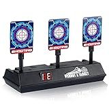 TORMEN Shooting Target for Nerf Gun Foam Dart, Digital Scoring Auto Reset Targets with Light Sound Effect(3 Targets