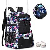 KAVIGOR Baseball Bag for Youth and Adult, Softball Backpack 40L Large Capacity, Bat Backpack with Shoes Compartment and Hidden Helmet Holder