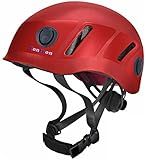 Tontron Hiking Climbing Caving Helmet (Red, Large)