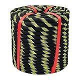 Arborist Rope -1/2 Inch x 150 Ft Black Tree Rope for Adults - for Outdoor Applications Construction Climbing Swing Sailing