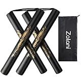 zalani Nunchucks Nunchakus-Foam Safe Rubber Martial Arts Nunchakus for Kids/Beginner Practice 2 Pack Black