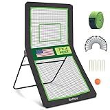ZivPlay Lacrosse Rebounder for Backyard Lacrosse Bounce Back Net Volleyball Rebounder Net for Lax and Volleyball Practice Five Rebound Angles Includes Ball 7x4 ft