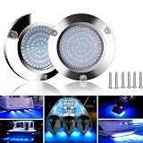 90led Boat Marine Led Underwater Lights,Stainless Steel IP68 Waterproof Surface Mount, for Stern Interior Navigation Deck Courtesy Night Fishing Cruise Ships Yachts Boats Sailboat Pontoon Transom