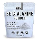 WHYZ Beta Alanine Powder 350g, Pure Beta Alanine Pre-Workout Supplement for Sustained Energy for Men and Women, Alanine Supplement for Endurance, 467 Servings