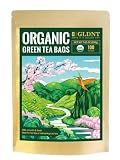 GLDNT Organic Green Tea Bags, Natural Organic Green Tea, Caffeinated, 100ct