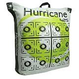 Hurricane H28 2-Sided High-Velocity Archery Bag Target, Rated 425 FPS, Compact 28” x 28” x 12” Size, High-Visibility Aiming Points, Off-Center Deer Vitals on Back, Heavy-Duty Handle for Easy Transport