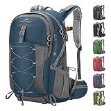 Maelstrom 40L Hiking Backpack, Lightweight Camping Daypack with Rain Cover | Water-Resistant Rip-Stop Nylon, Wet/Dry Separation, Multi-Pockets, Survival Whistle. Ideal For Men, Women, Travel, Trekking
