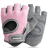 VINSGUIR Workout Gloves for Women and Men, Breathable & Padded Gym Gloves