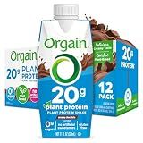 Orgain Organic 20g Vegan High Protein Shake, Chocolate, 11 oz, 12pk