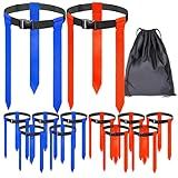 Unixing Flag Football Belts, 10 Sets Adjustable Flag Football Sets with Flags and Belts for Training, with Storage Bag