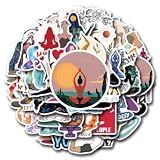 55Pcs Yoga Mandala Flowers Waterproof Vinyl Decals for Water Bottles Laptop Luggage Cup Mobile Phone Computer Skateboard Refrigerator Guitar Car Motorcycle Bike Notebook (Yoga)