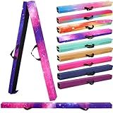 6FT/9FT Folding Balance Beam for Kids ages 3-39- Foldable Gymnastics Floor Beam,Anti-Slip ,Carrying Bag, Faux Suede Covered,EVA foam,Gymnastics Equipment for Kids Training At Home,School,Gym Center