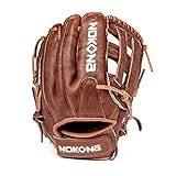 NOKONA W-V1200H Handcrafted Walnut Fastpitch Baseball Glove - Left Hand Throw, H-Web for Infield and Outfield Positions, Adult 12 Inch Mitt, Made in The USA
