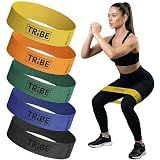 Fabric Resistance Bands for Working Out, 5-Band Set for Legs and Glutes | Booty bands for women and men, 5 resistance levels, for glute activation, hip training, squats, lunges and physical therapy