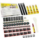 ZMRYO Bike Tire Repair Kit, 80 PCS Bike Tube Patch Kit with Bike Tire Levers, Bike Tire Patch and Tire Repair Glue, Bike Patch Kit for Mountain and Road Bike
