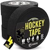 EAGLES 4 Pack Hockey Tape Black, White or Clear Multipurpose Durable Cloth or PVC Tape Roll - Strong Adhesive - Hokey Sports Gifts, Accessories, Equipment, Gear Latex-Free Hypoallergenic