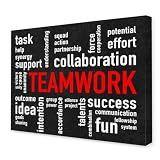 Teamwork Wall Decor,Inspirational Office Wall Decor,Teamwork Motivational Wall Art,Positive Canvas Wall Art for Office Home Workplace