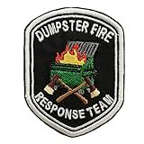 Dumpster Fire Response Team Patch 3" This's Fine Everything's Fine Funny Saying Embroidered Patches for Caps, Bags, Backpacks, Hat, Jackets, Uniform DIY Patch Gifts for Her Him 3 Inches