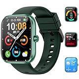 Smart Watch for Men Women, 1.83" HD Touchscreen Fitness Watch with Bluetooth Call & Message Notifications, 110+ Sport Modes, 24/7 Heart Rate/Sleep Monitor, IP68 Waterproof Fitness Tracker, Dark Green