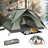 2-3 Person Camping Tent, Instant Pop Up Tents for Camping - 40s Automatic Easy Setup Tent with Rainfly, Double-Layer 3500mm Waterproof & Windproof Instant Tents for Hiking Backpacking
