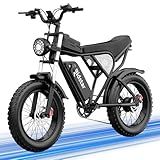 Ridstar Electric Bike for Adults Q20, 2000/1500W, 37/30MPH,52V 40AH,48V/20AH E-Bike,30-180 Miles Electric Motorcycle, 20" Fat Tire Dirt Bike, UL2849 All Terrain for Mountains, Snow, Sand, Road