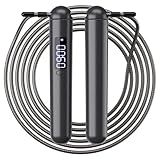 ACHDOFITS Smart Jump Rope | Accurate Calorie Tracking & 4 Training Modes | Adjustable Steel Wire Rope | Built-in High-Speed Bearings | Type-C Charging | Ideal for Fat Burning, Speed Training & Home Workouts