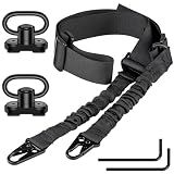 Cvlife Two Point Sling Adjustable with 2 Pack 360° Swivel for M-rail, Black