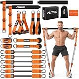Heavy Duty Pilates Bar Kit With Resistance Bands, Strength Training For Men | Portable Home Gym Workout Equipment With Handles & Door Anchor For Hip, Arm, Abs, Full Body Exercise Bands For Squats