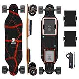 Uditer S3 Electric Skateboards with 2 Battery, Electric Longboard with Remote and 10S2P 42V Swappable Battery/29 Mph Top Speed/2 * 600W Motors /25 Miles Max Range Electric Longboards for Adults