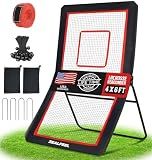 ZEALFEEL Lacrosse Rebounder for Backyard with 5 Adjustable Angles, 4x6FT