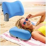 Inflatable Neck Pillow for Beach Travel Camping Picnic Outdoor Small Compact Towel Blanket Clip Quick Dry Oversized xl Extra Large Cloud Turkish Cotton Microfiber Bulk Mat Sand Free Waterproof