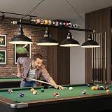 Billiard Pool Table Light – Metal Shade, Fits 7-8ft Table, Game Room, Club