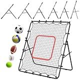 LIANTRAL Baseball Rebounder Net 4 x 4.5FT - Portable Bounce Back Trainer for Soccer, Volleyball, Softball & Lacrosse, Adjustable Kickback Target Goal for Shooting, Passing & Control Training