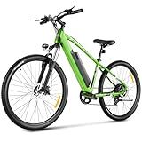 ANCHEER 27.5" Electric Mountain Bike, 750W Motor, 60 Mile Range, 48V/499Wh Removable Battery, LCD Display, Adult eBike, Green