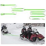 moonoom 17.5ft Heavy Snowmobile Tow Strap with Two Hook,400kg Break Strength Reinforced Emergency Off Tow Rope,Snowmobile Accessories,Safety Kit for Heavy-Duty Snowmobile,Sled or ATV