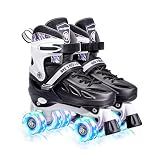 METROLLER Roller Skates for Girls Ages 5-8 8-12 and Boys Teens, Adjustable 4 Sizes for Kids Toddler Rollerskates with Light up Wheels, for Youth Women and Men