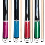 Tai ba cues Pool Cue Set of 4 Pool Cue Stick (18oz-21oz), 13mm Tip, 58", Hardwood Billiard, Professional Billiard Pool Cue Stick