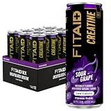 LifeAID FITAID Creatine Recovery Drink, Sour Grape, (12-Pack)