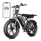 TST Electric Bike for Adults, 1500W Peak Motor 60 Miles Fat Tire E Bike 48V 15Ah Removable Battery 20" Electric Bike with Full Suspension UL 2849 Certification Black
