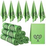 HunnmingRe 12 Count Tennis Cooling Towels Bulk 32'' x 12'' Microfiber Ice Neck Wraps Breathable Chilly Towels Workout Sweat Washcloths for Sports Gym Microfiber Dishcloths for Coach Gifts
