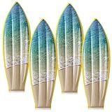 JellyArch 4 Pcs Beach Inflatable Surf Board 36 Inch Inflatable Pool Floats Luau Hawaiian Party Decorations Blow up Surfboard for Wall Beach Party Decorations