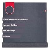 Manduka eKO SuperLite Yoga Mat 71" - 1.5mm | Natural Rubber | Foldable & Travel Friendly | Soft Textured Surface | Eco-friendly | 71 x 24 inches | Charcoal