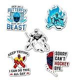 (Set of 5) Ice Hockey Goalie Stickers Waterproof Vinyl for Car, Phone, Water Bottle, Laptop - Hockey Goalie Decal 3 Inches