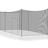 Syhood Baseball Batting Cage Net Heavy Duty Cricket Softball Hitting Practice Net Portable Pitching Cage, Training Sports Barrier Screen for Backyard Outdoor (Frame Not Included)(35 x 10 x 10 ft)