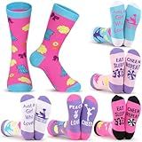 Shihanee 6 Pair Cheer Gifts Socks Bulk for Team Cute Cheerleader Gifts Accessories Christmas Funny Cheerleading Socks for Women Cheerleader Teens Fans Christmas Stocking Stuffers
