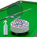 HEIOOM Pool Ball Cleaner Pool Ball Polishing Cleaning Machine Electronic Pool Balls Polishing with Washing Liquid for 16 Billiard 110V 180V