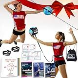 OVANTO Volleyball Training Equipment Aid – Solo Volleyball Equipment in 4 Styles to Serve, Spike, Set and Pass Like a Pro - Adjustable Volleyball Practice Equipment Gift for Beginners & Experts