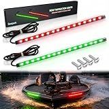 Seaperk Boat LED Boat Navigation Light, Red and Green Marine Navigation Lights for Boats led, Boat Bow Lights for Night Fishing Night Boating, Nav Light for Bass Boats, Pontoon, Jon Boats