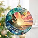ARVEXO Surfboard Ornaments for Christmas Tree - Suncatcher Christmas Ornaments 2025 - Surfer Gifts for Men Women, Surfboard Ornament, Beach Gifts for Surfers Beach Lovers Friends, Beach Ornament